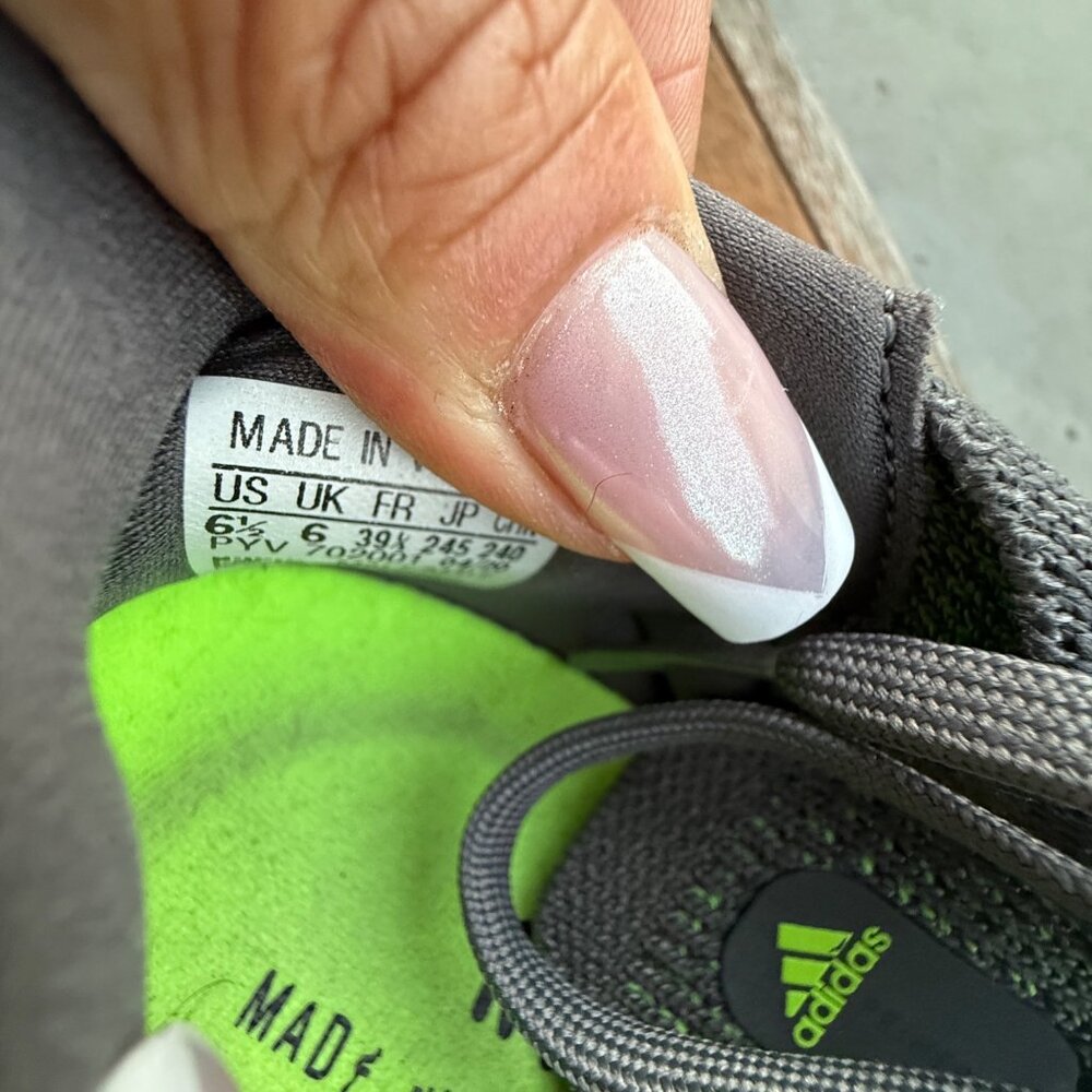 Adidas Mens Ultraboost 20 Running Shoes Size 6.5 Gray/Green Boost Cushion - Picture 8 of 8